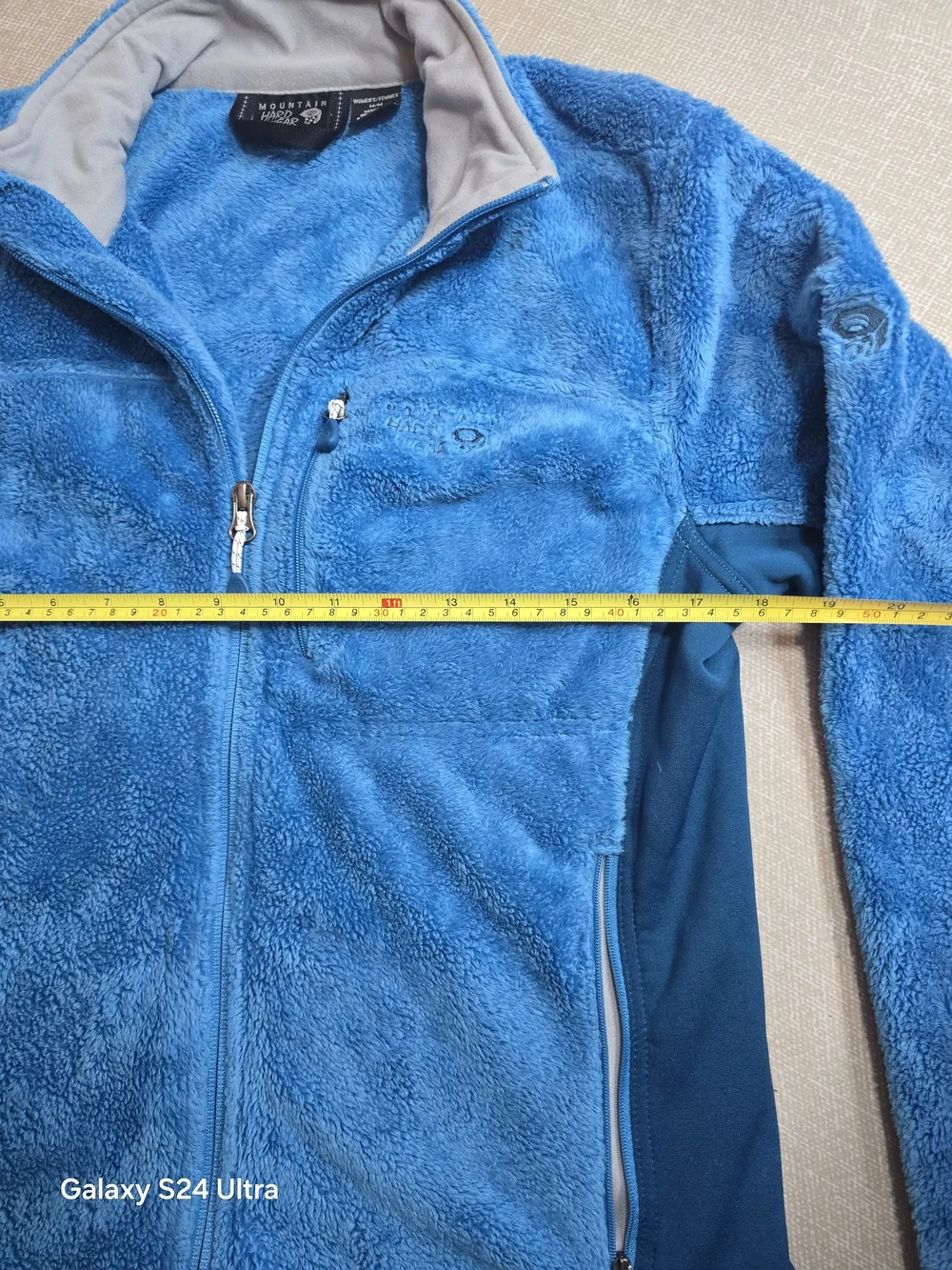 Mountain Hardwear Fleece Jacket Womens Small Blue Full Zip Lined Pockets Hiking